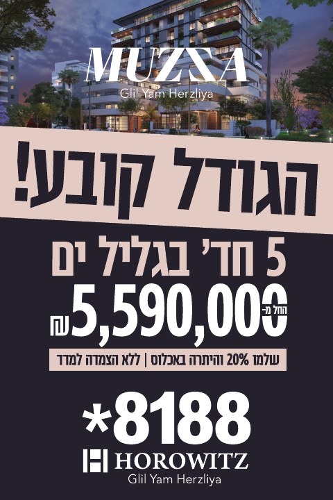 דפוס ושילוט נדל״ן לפרויקט Muzza הרצליה, דוגמה 3