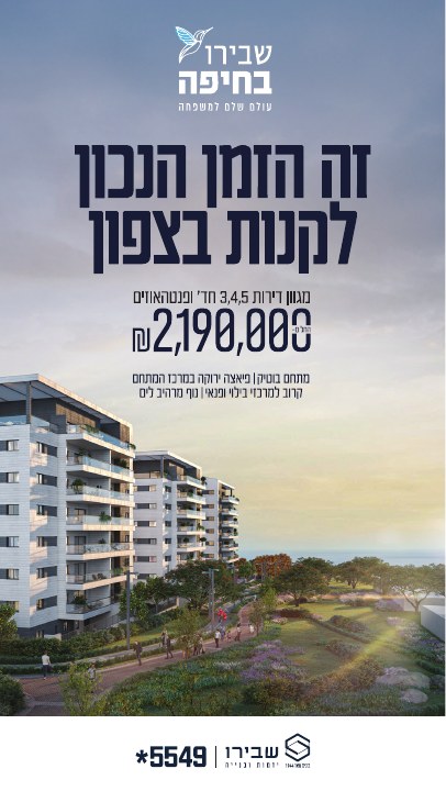 סטורי לפרויקט נדל״ן לפרויקט שבירו חיפה, דוגמה 4