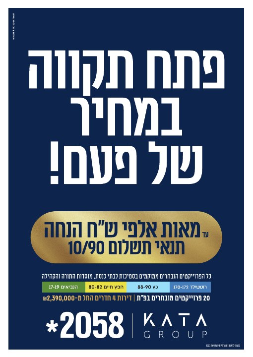 דפוס ושילוט נדל״ן לפרויקט Kata פתח תקווה, דוגמה 3